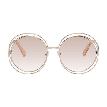 Chloe Silver Circular Spiraling Sunglasses