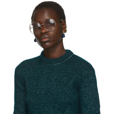 Chloe Silver Circular Spiraling Sunglasses