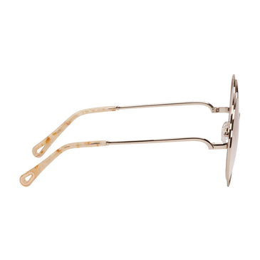 Chloe Silver Circular Spiraling Sunglasses