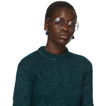 Chloe Silver Circular Spiraling Sunglasses