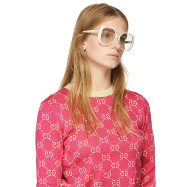 Off White Oversized Circular Sunglasses