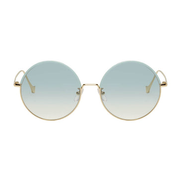 Loewe Gold Blue Round Sunglasses
