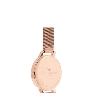 Olivia Burton Glasshouse Rose Gold Plated Mesh Ladies Watch