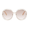 Chloe Silver Circular Spiraling Sunglasses