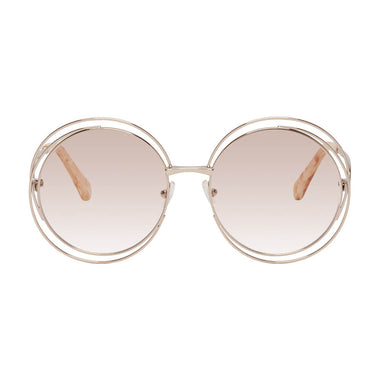 Chloe Silver Circular Spiraling Sunglasses
