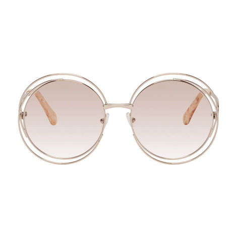 Chloe Silver Circular Spiraling Sunglasses