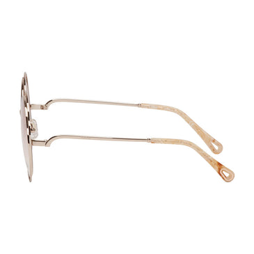 Chloe Silver Circular Spiraling Sunglasses