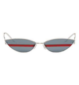 Gentle Monster Silver Stripe Poxy Sunglasses