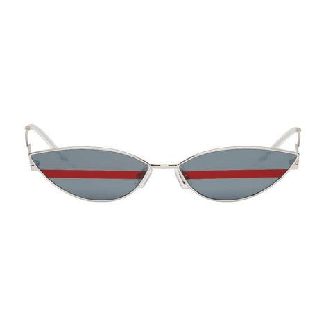 Gentle Monster Silver Stripe Poxy Sunglasses