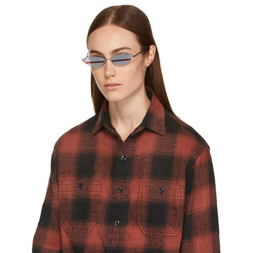 Gentle Monster Silver Stripe Poxy Sunglasses