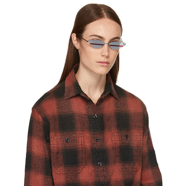 Gentle Monster Silver Stripe Poxy Sunglasses