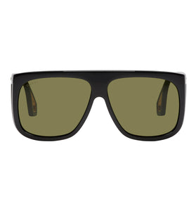 Black Thick Shield Sunglasses