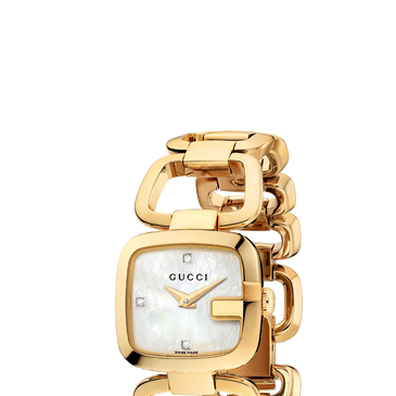 Gucci G Collection Diamond Gold Plated Ladies Watch