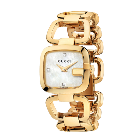 Gucci G Collection Diamond Gold Plated Ladies Watch