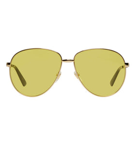 Gold Aviator Sunglasses
