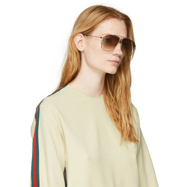 Gold Ultra Light Aviator Sunglasses