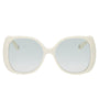 Off White Oversized Circular Sunglasses