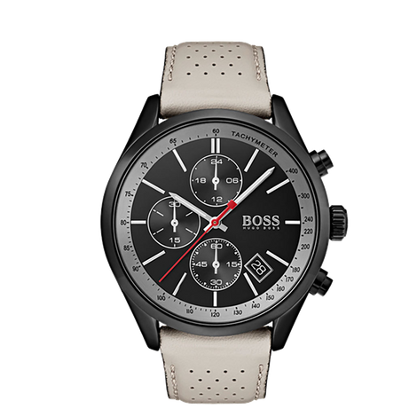 Hugo Boss Grand Prix Black Ion Plated Chronograph Mens Watch