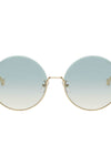 Loewe Gold Blue Round Sunglasses