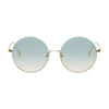 Loewe Gold Blue Round Sunglasses