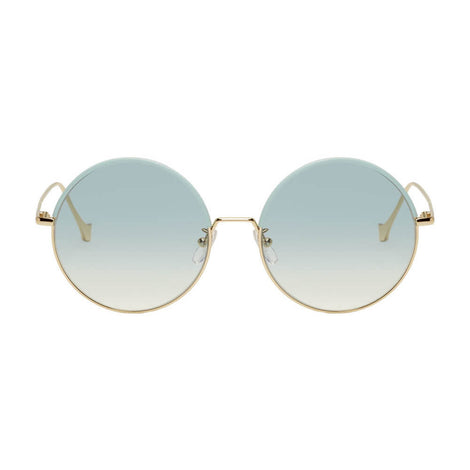 Loewe Gold Blue Round Sunglasses