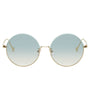 Loewe Gold Blue Round Sunglasses