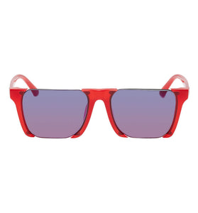 Marcelo Burlon County Of Milan Red Linda Farrow Edition Cut Out Sunglasses