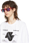 Marcelo Burlon County Of Milan Red Linda Farrow Edition Cut Out Sunglasses