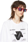 Marcelo Burlon County Of Milan Red Linda Farrow Edition Cut Out Sunglasses