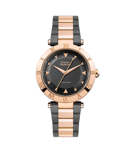 Vivienne Westwood Montagu Black And Rose Gold Tone Ladies Watch