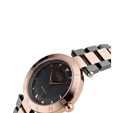 Vivienne Westwood Montagu Black And Rose Gold Tone Ladies Watch