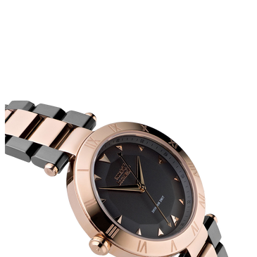 Vivienne Westwood Montagu Black And Rose Gold Tone Ladies Watch